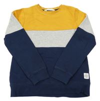 Hořčicovo-modro-sivá mikina H&M