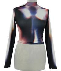 Nové - Dámské barevné batikované crop triko Bershka 