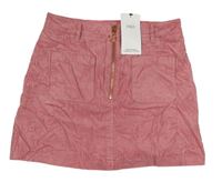 Ružová menšestrová sukňa so zipsom M&S