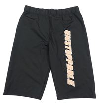 Čierne elastické kraťasy s nápisom River Island