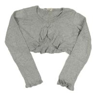 Sivé třpyitvé svetrové prepínaci bolerko H&M
