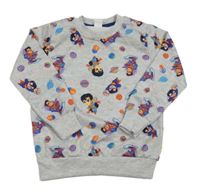 Sivá mikina s hrdinami