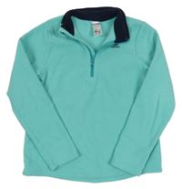 Svetlomodrá funkčná fleecová mikina so stojačikom Decathlon