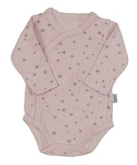 Světlerůžové zavinovací body s hvězdami 