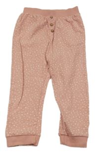 Ružové vzorované tepláky s gombíkmi Topomini