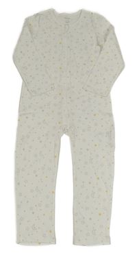 Bílý overal s hvězdičkami a měsíci Lily & Dan