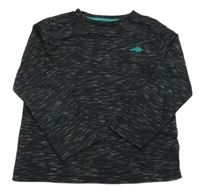 Čierne melírované tričko s dinem F&F