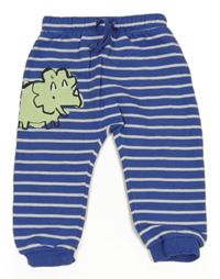 Modro-bílé pruhované baggy tepláky s dinem M&S