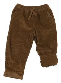 Hnedé podšité manšestráky Zara