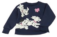 Tmavomodrá mikina s dalmatiny Primark