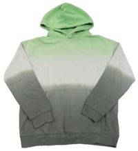 Zelenkavo-bielo-sivá mikina s kapucňou H&M