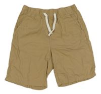 Hnědé plátěné kraťasy H&M