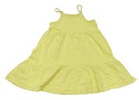 Citronové bavlnené šaty Matalan