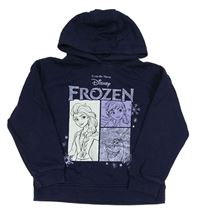Tmavomodrá mikina s Frozen a kapucí 