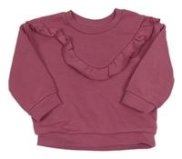 Ružová mikina s volánikmi Primark