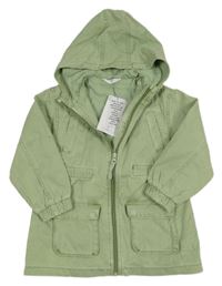 Nové - Svetlozelená rifľová jarná parka s kapucňou M&S