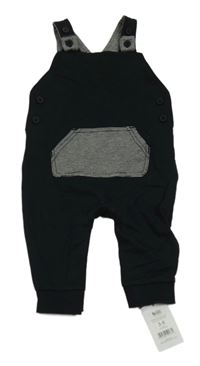 Nové - Černo-proužkované teplákové lacláče s kapsou George 