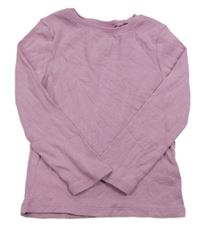 Fialovorůžové žebrované triko Next 