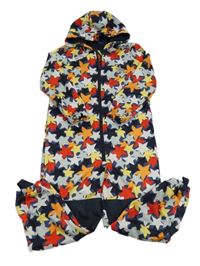 Farebná hviezdičkovaná softshellová kombinéza s kapucňou Lupilu