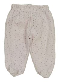 Světlerůžové sametové polodupky s bodkami a srdiečkami