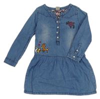 Modré riflové šaty se zvířátky Kiki&Koko