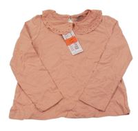 Nové - Ružové tričko s golierikom Pepco