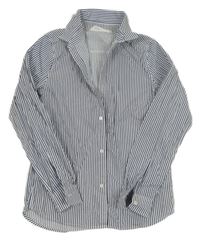 Tmavomodro-bílá proužkovaná košile H&N