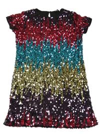 Farebné pruhované spoločenské flitrové šaty Pep&Co.