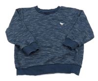 Tmavomodrá melírovaná mikina s dinosaurom Next