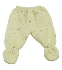 Žluté prošívané polodupky s medvědy