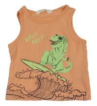 Oranžové tílko s dinosaurem H&M