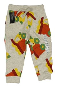 Nové - Šedé melírované tepláky s auty Dunnes