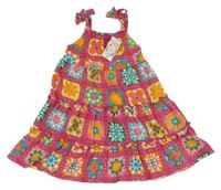 Nové - Ružové šaty s kvietkami Matalan