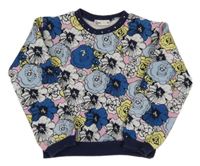 Farebná kvetovaná mikina