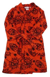 Červený chlupatý župan se Spider-manem Marvel