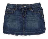 Tmavomodrá rifľová rozstrapkané á sukňa Old Navy
