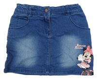 Modrá rifľová sukňa s Minnií Disney