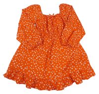 Červené ľahké kvetované šaty Primark