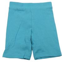 Azurové rebrované legínové kraťasy PRIMARK