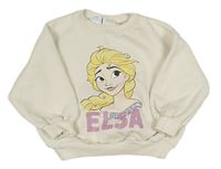 Smotanová oversize mikina s Elsou zn. ZARA