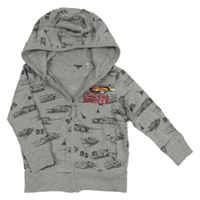 Sivá prepínaci mikina s autami a kapucí - Cars C&A