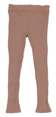 Pudrové žebrované legíny 