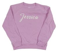 Lila mikina s nápisom