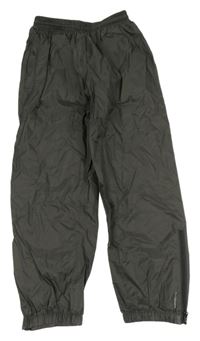 Tmavosivé šušťákové nepromokavé funkčné nohavice Quechua