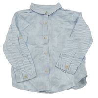 Světlemodro-bílá pruhovaná košile ZARA