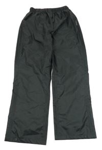Černošedé šusťákové nepromokavé podšité kalhoty DIDRIKSONS