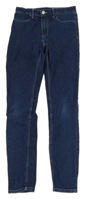 Modré skinny fit rifle H&M