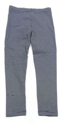 Tmavomodro-biele pruhované legíny George