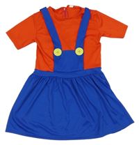 Kostým - Safírovo-červené šaty 