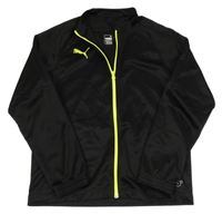 Černá funkční sportovní propínací mikina s logem PUMA